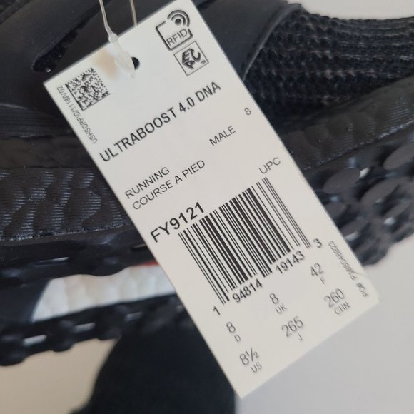 NEW Adidas Ultraboost 4.0 DNA Running Shoes FY9121 Size 8.5 Black main image 8